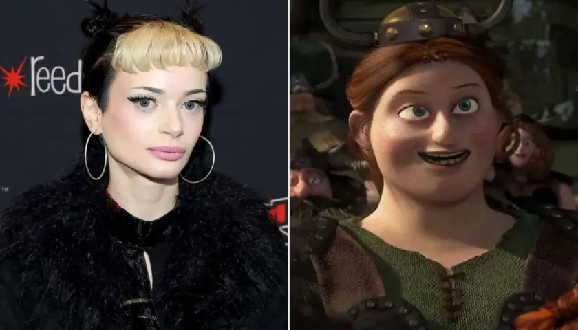 Porównanie aktorki z polskiej obsady "Jak wytresować smoka" z postacią z filmu.