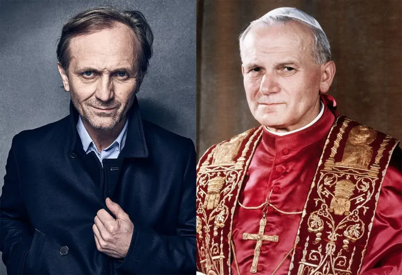 Kto zagrał papieża Jana Pawła II? Po lewej aktor, po prawej sam Ojciec Święty.