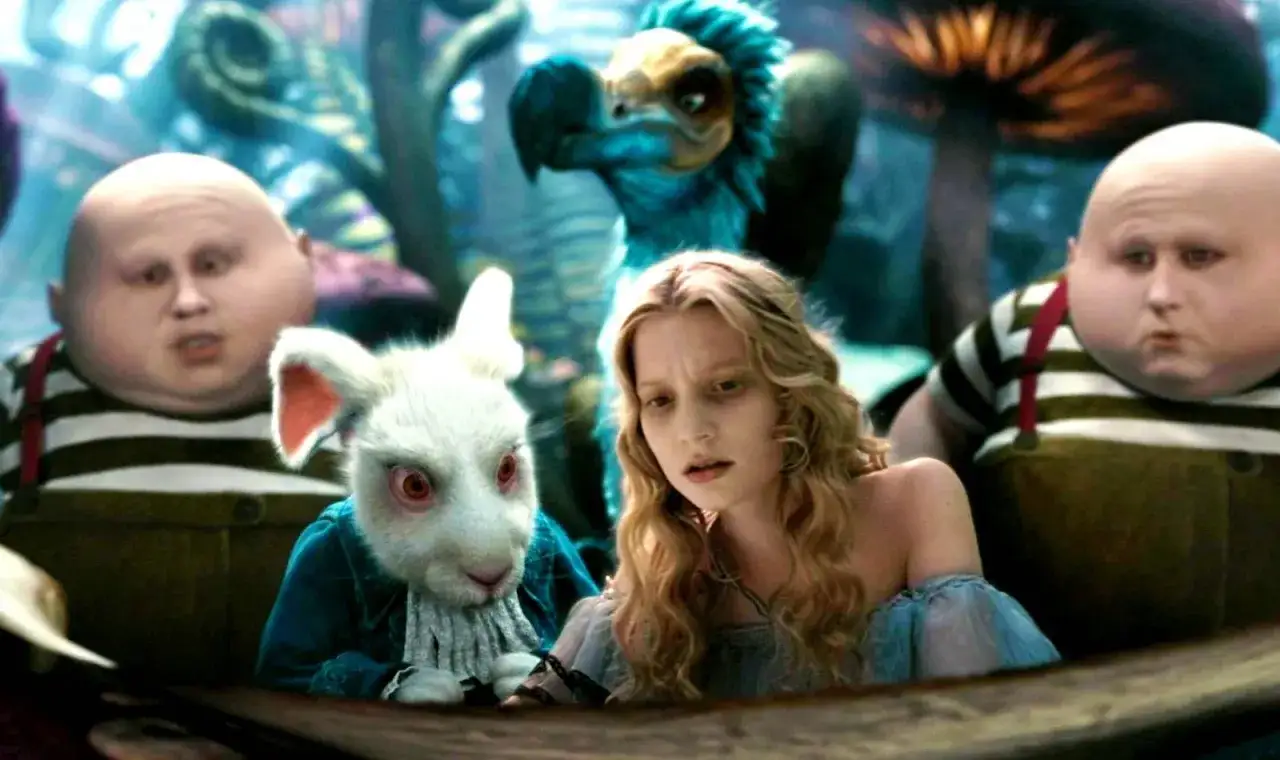 Alicja w Krainie Czarów obsada: Alicja, Biały Królik, Tweedledee i Tweedledum, Dodo.