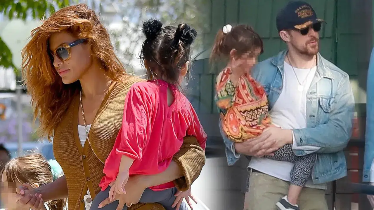 Eva Mendes i Ryan Gosling z dziećmi. Czy Ryan Gosling ma dzieci? Tak, na zdjęciu widać jego rodzinę.